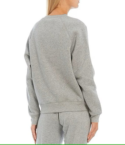 UGG Madeline Fuzzy Logo Crewneck, Grey Heather/Sonora