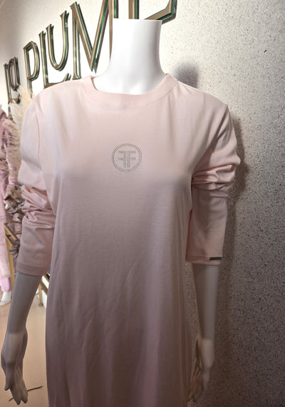 Furstenberg  Solid Nightgown w studded logo design, Puder