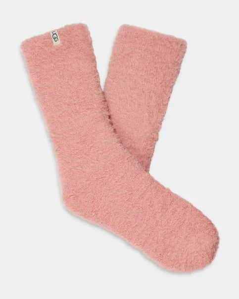 Teddy Cozy Crew Sock, Clay Pink