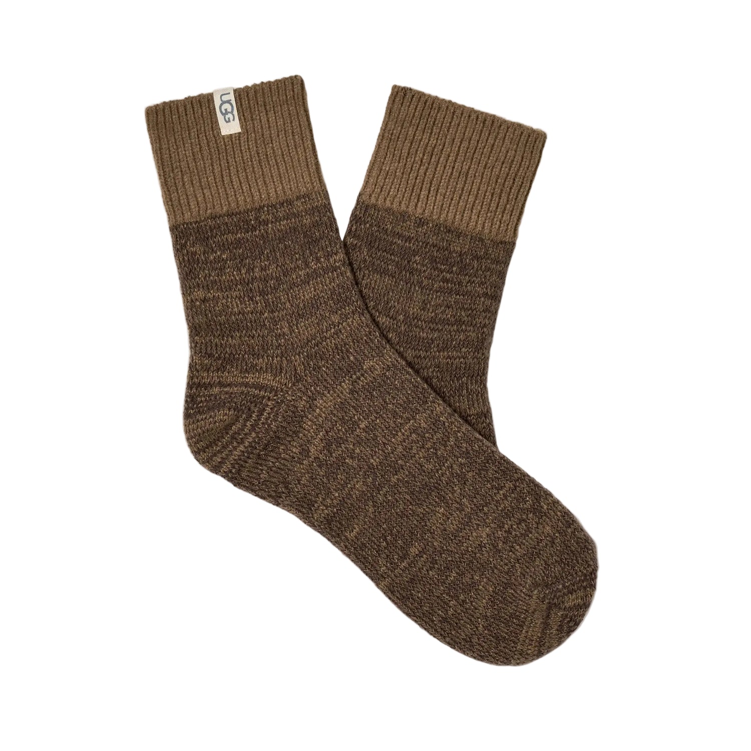 UGG Rib Knit Slouchy Quarter Socks, Coffee Grounds