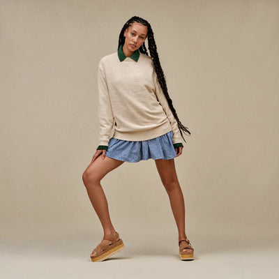 UGG W Riz Oversized Crewneck Top Lite, Sand