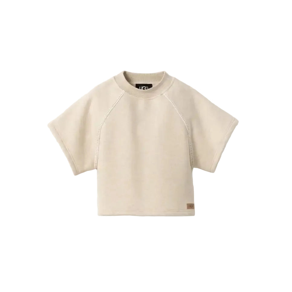 UGG Women's Classic Short Sleeve Crewneck, Sand Heather