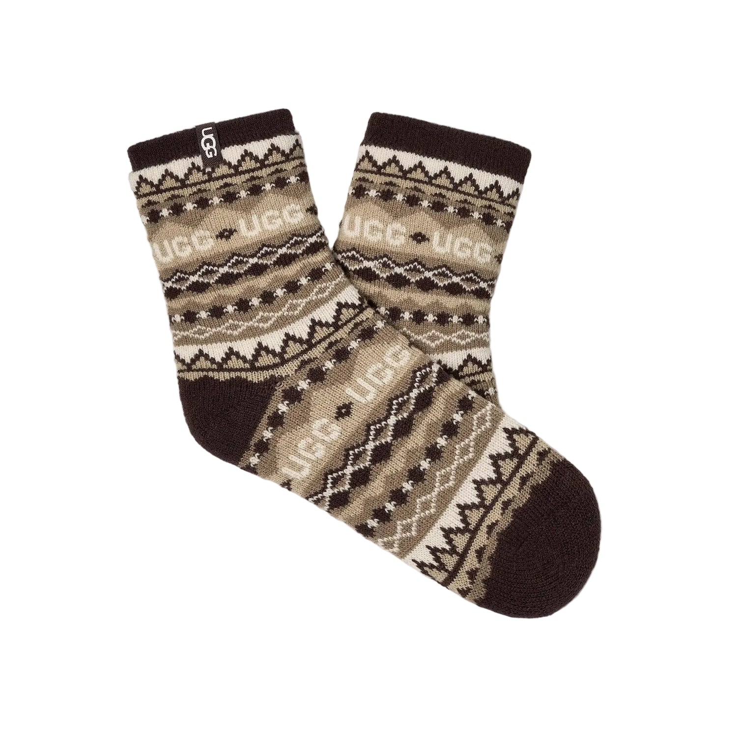 UGG Cressida Cozy Quarter Sock, Coffee Grounds Multi