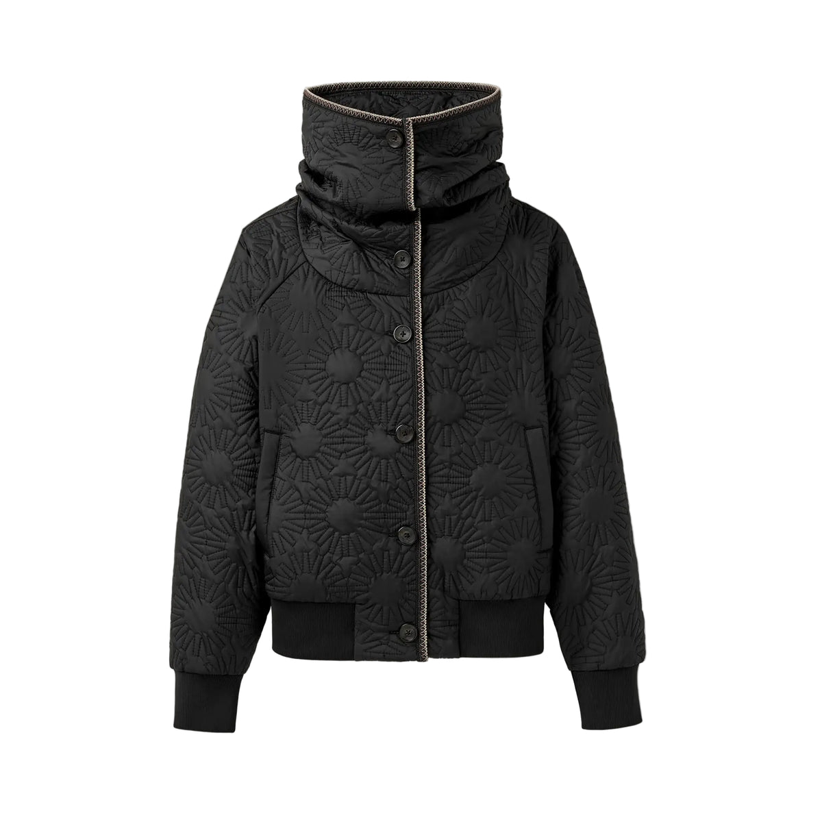UGG Solein Oversized-Collar Jacket, Black