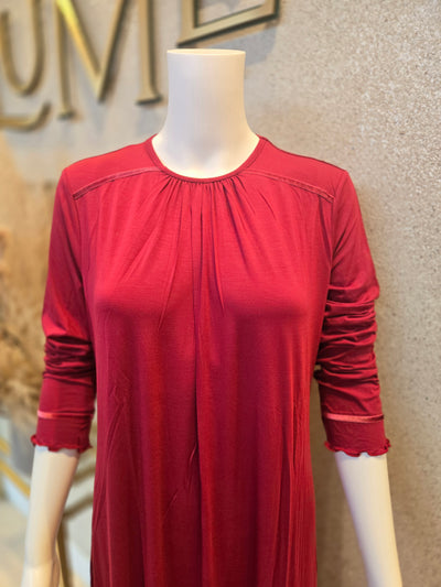 Rosella  Nightgown w/Trim Detail , Chili 2