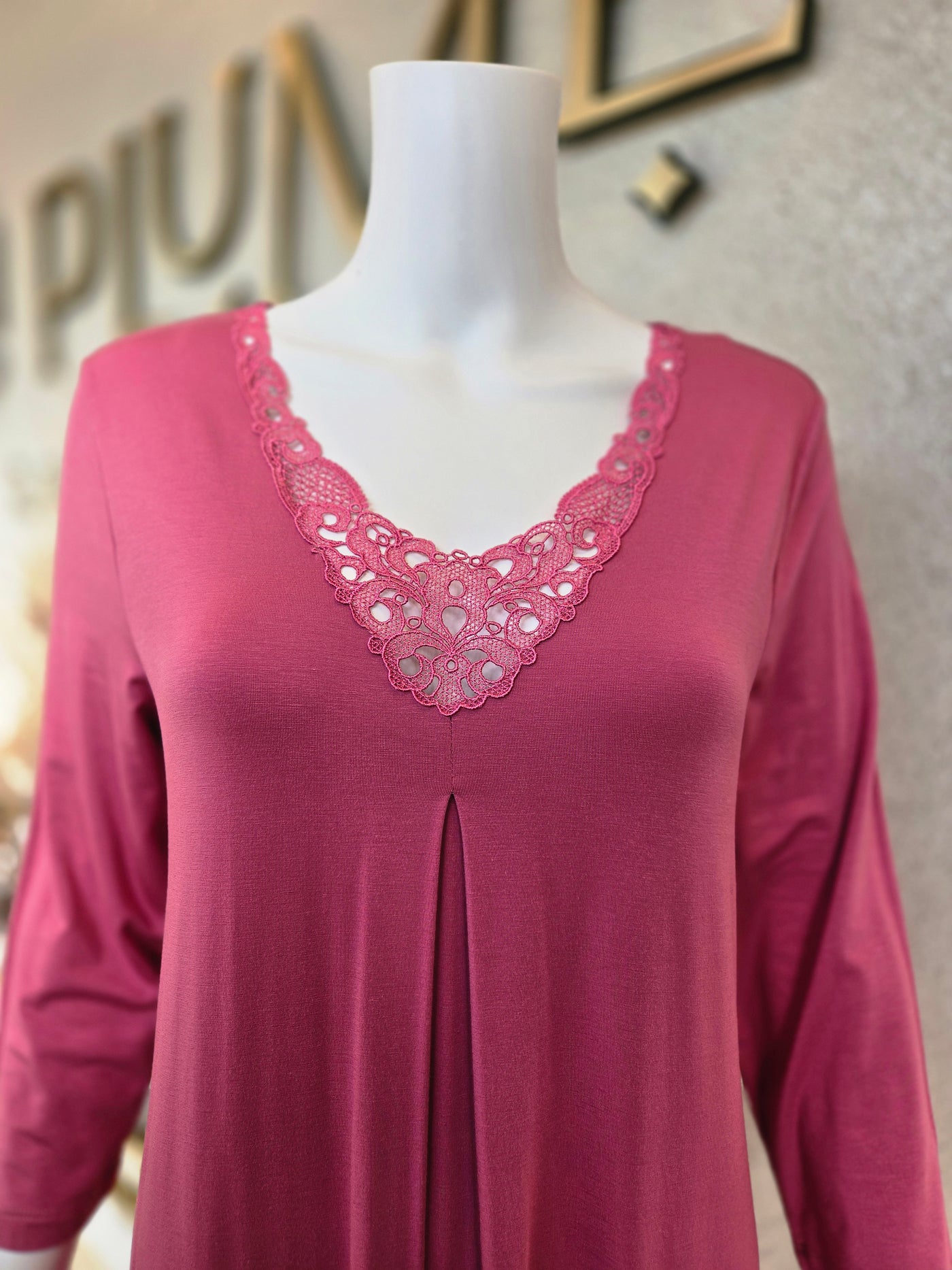 Oh ZUZA!  Nightgown with Lace , Strawberry