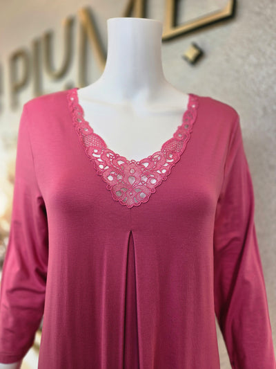 Oh ZUZA!  Nightgown with Lace , Strawberry