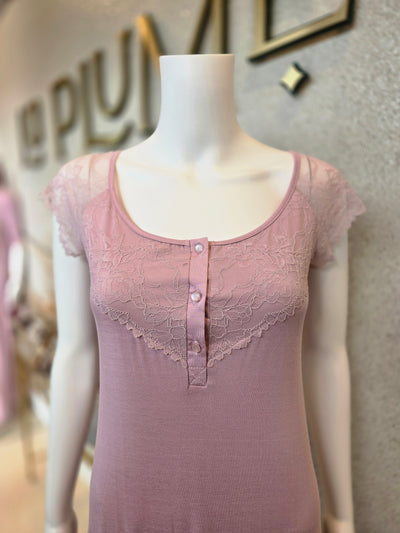 Oh ZUZA ! Nightdress Short Sleeve , Lilac