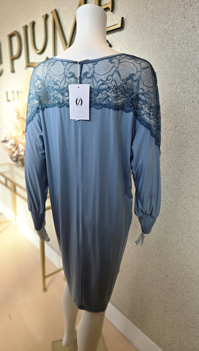 Oh ZUZA!  Nightdress Long Sleeve , Aqua