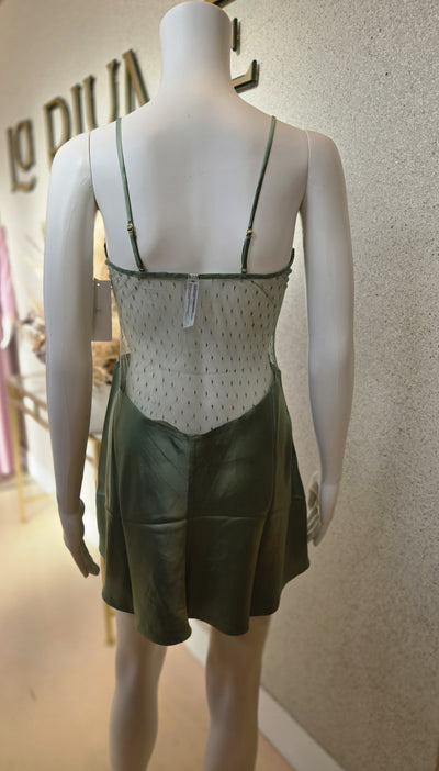 Flora Nikrooz Showstopper Chemise 8060, Forest Green