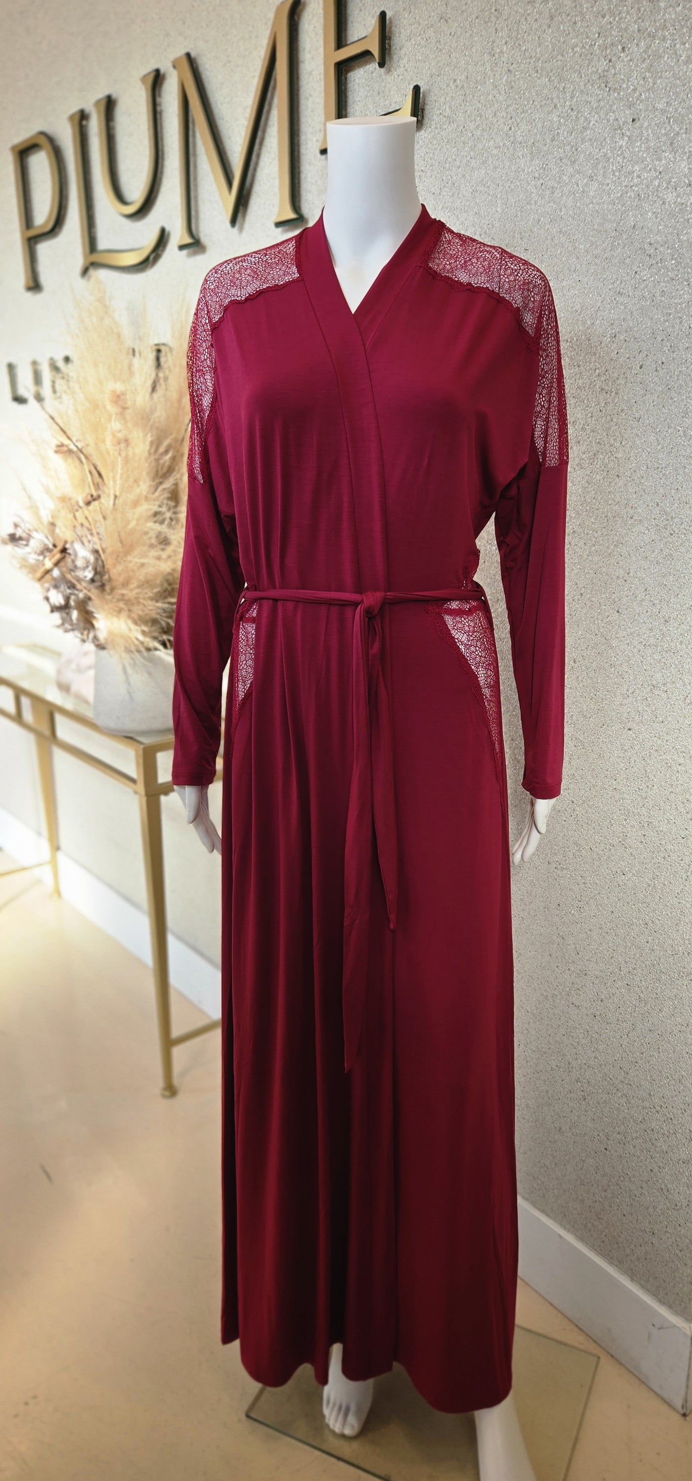 Rosella , Lace on Shoulder Wrap, Chili 72