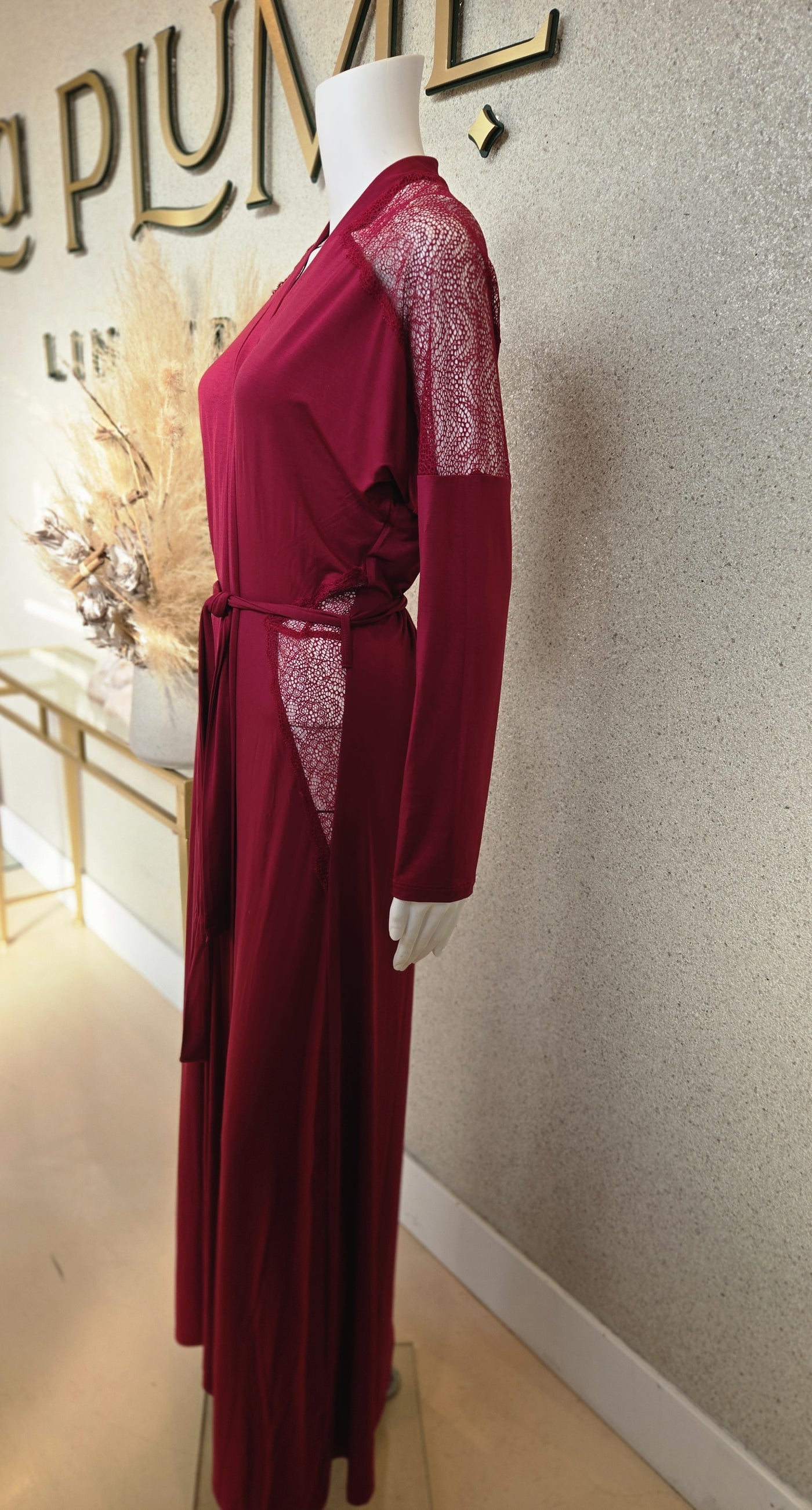 Rosella , Lace on Shoulder Wrap, Chili 72