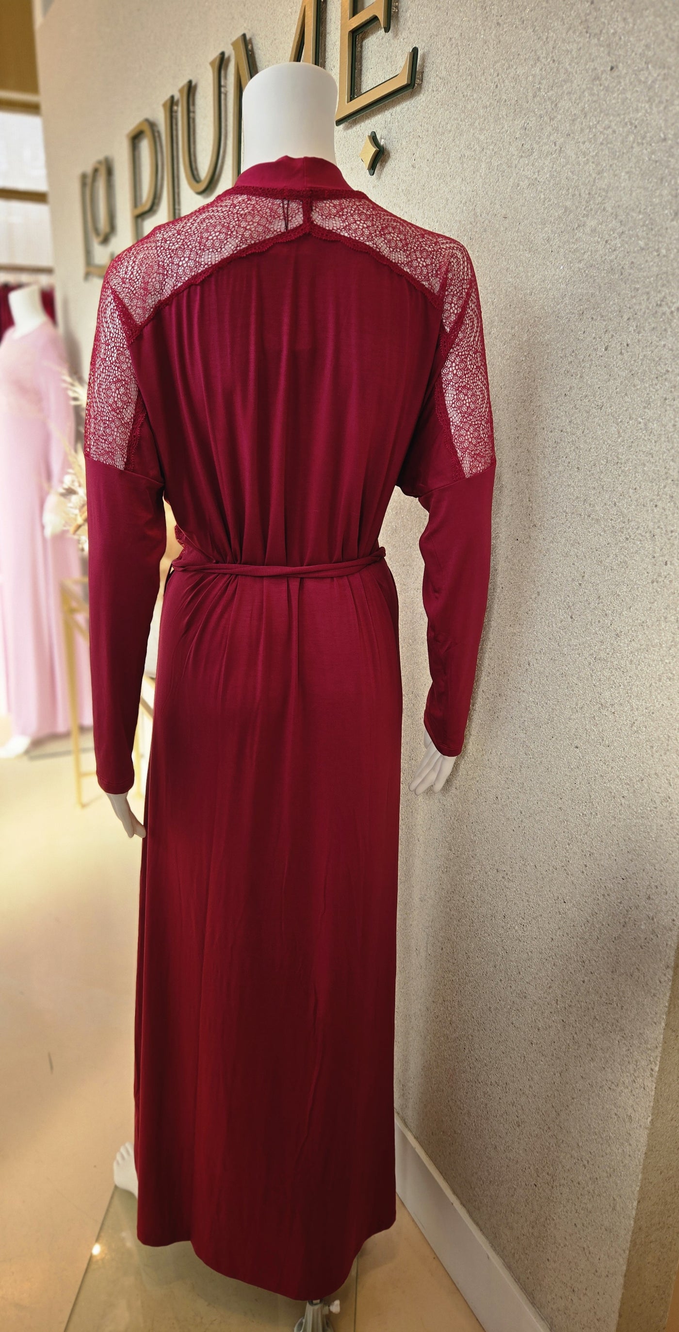 Rosella , Lace on Shoulder Wrap, Chili 72