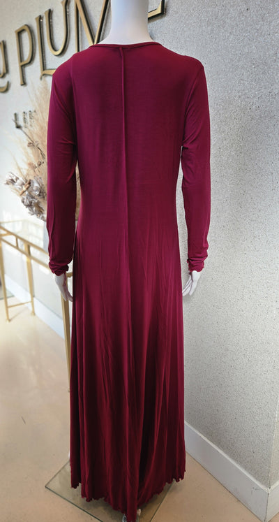 Rosella Nightgown with Lace Detail, Chili