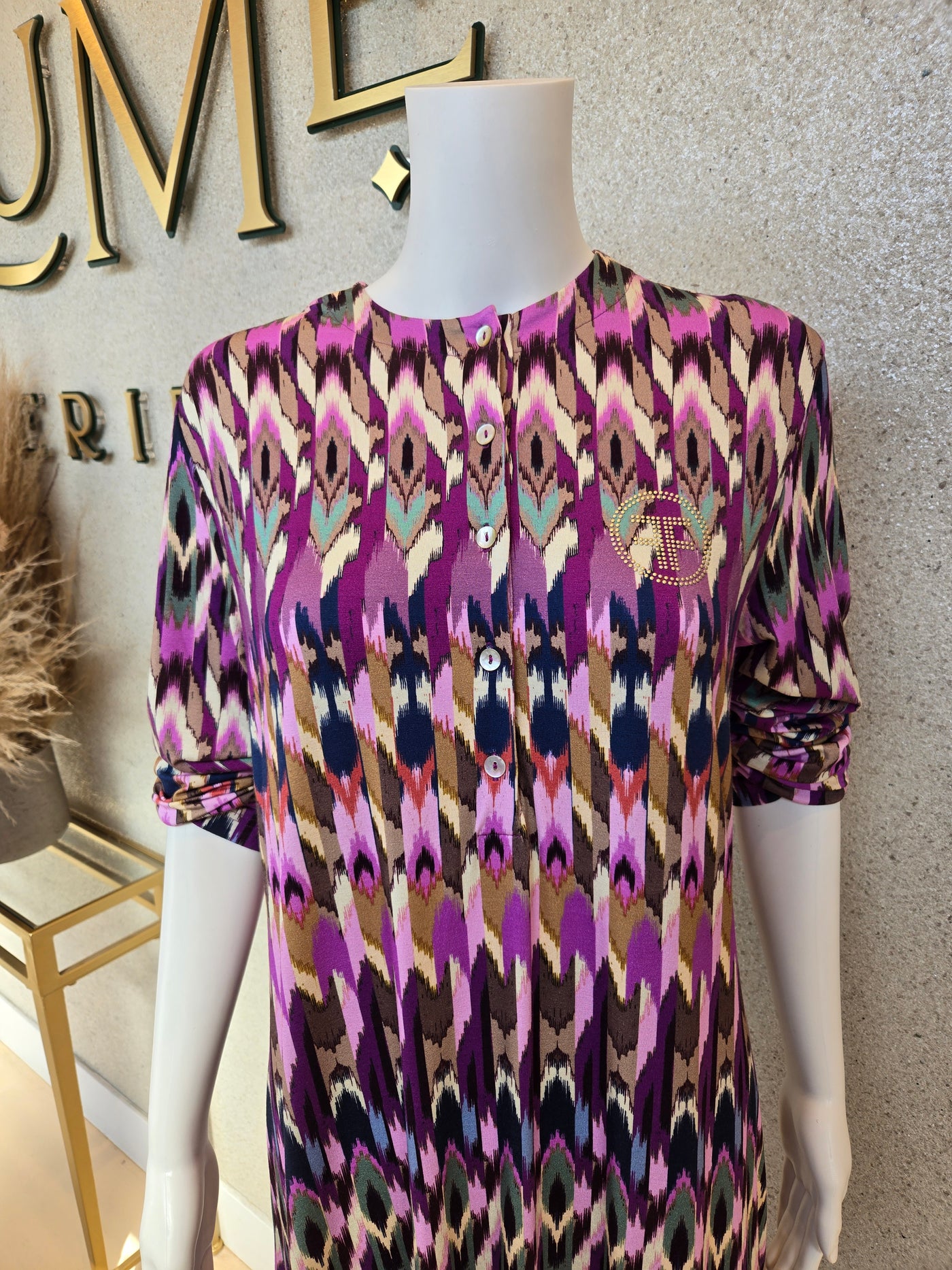 Furstenberg Printed Nightgown, Multi Purple