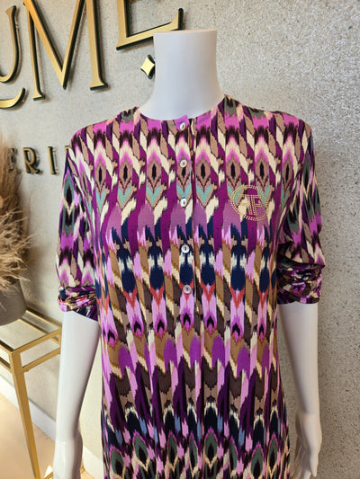 Furstenberg Printed Nightgown, Multi Purple