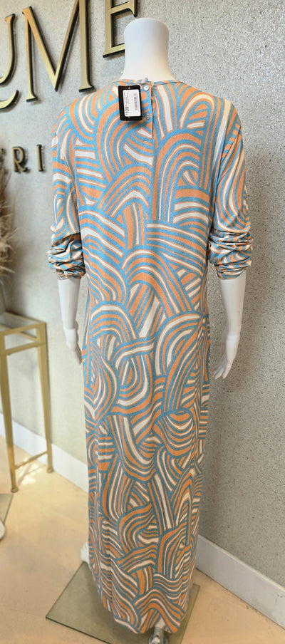 Furstenberg Printed Night Gown, Ecru Manddarin