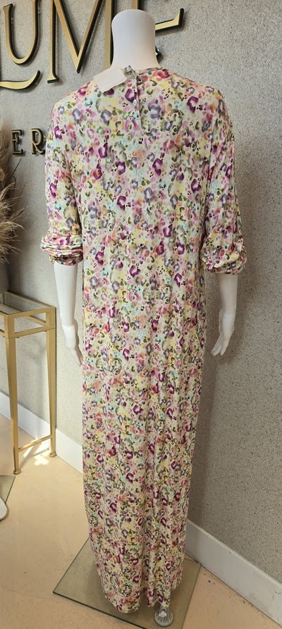Furstenberg Back Buttons Printed Nightgown, Candy Leopard