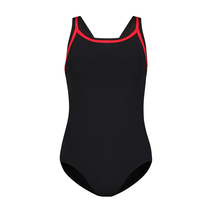 Flamingo Teen Swim Suit, Black/Red