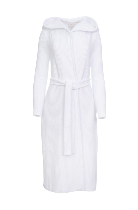 Hooded Ribbed Cotton Terry