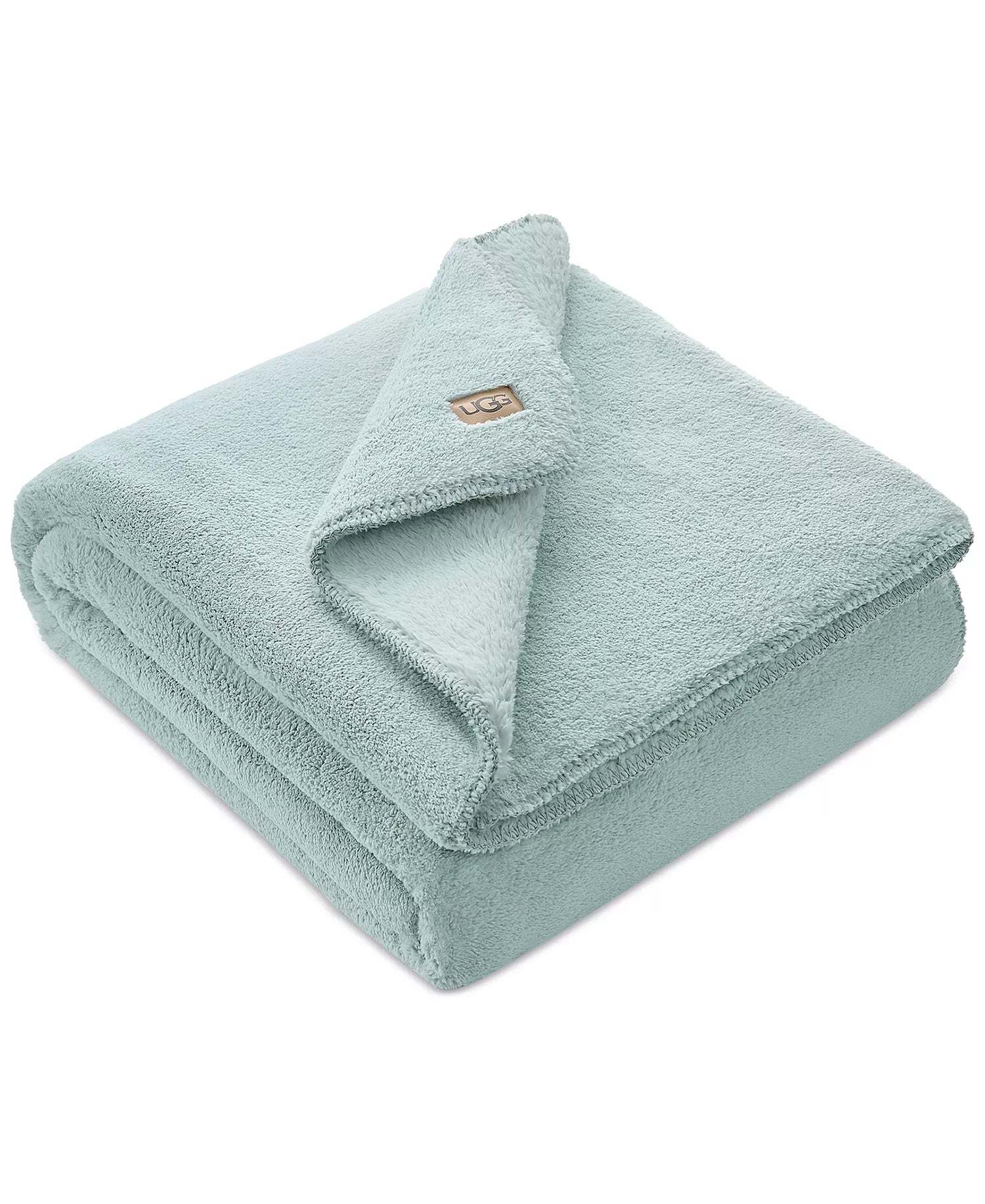 UGG Saige Plush Throw, Sky Grey