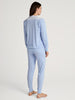 Calida Pajama Set with cuff, Light Blue