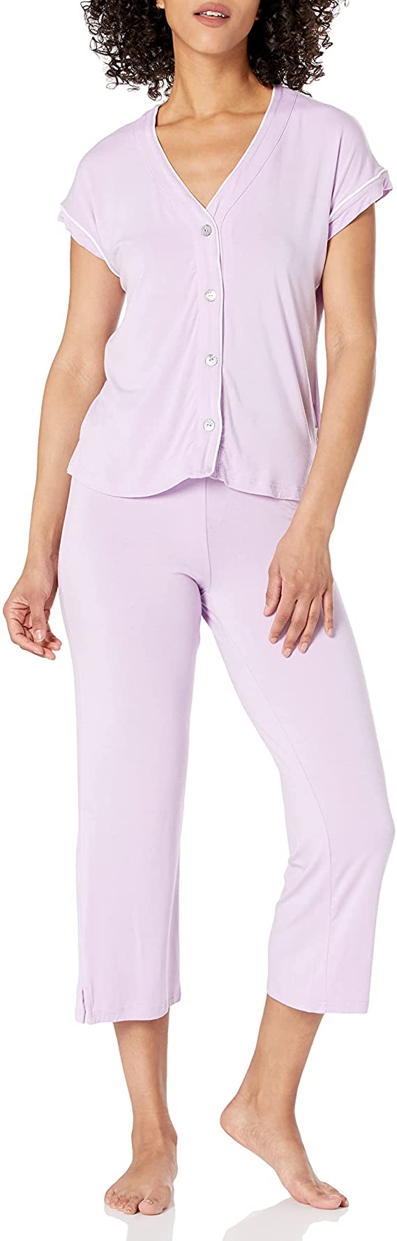 Addi Short Sleeves Pajamas Set, Purple Lake