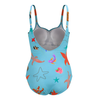 Furstenberg Swimsuit, Turkis Bunt Ocean Blue