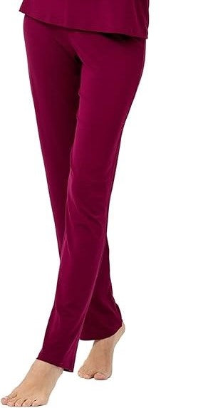 Oh Zuza! Lace Trin at Neck  Pajama Set , Cranberry