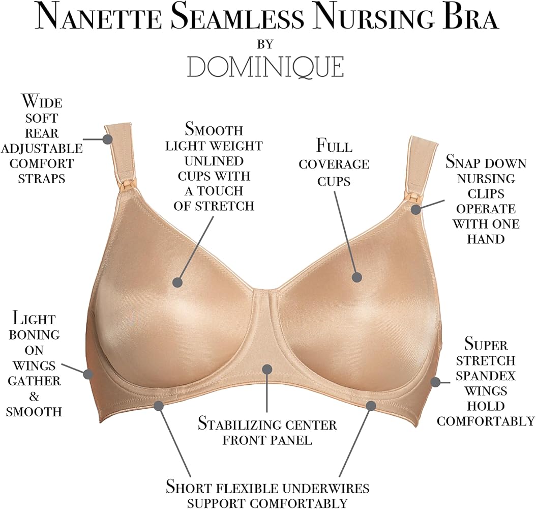 Dominique Nursing Bra Nude , Black