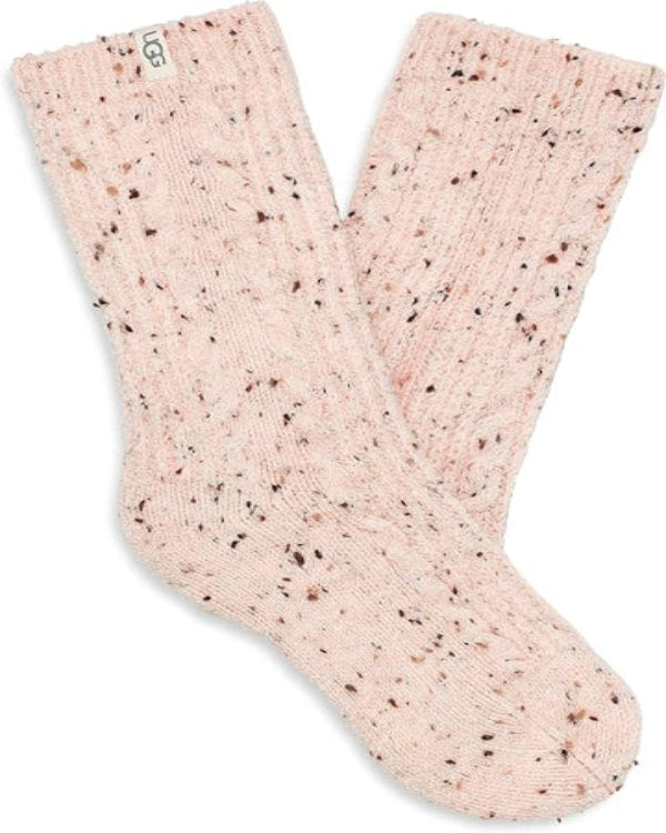 UGG Radell Cable Knit Sock, Pink Ice Speckled