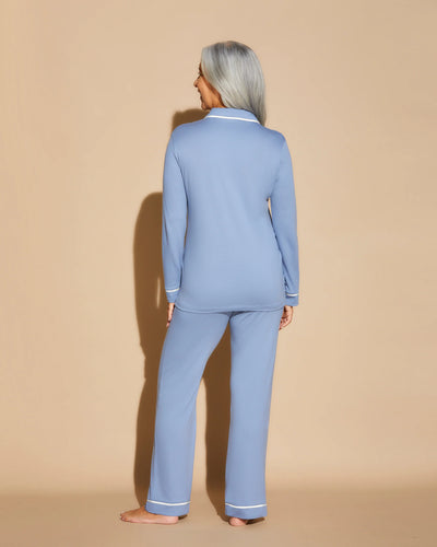 Cosabella Top & Pants Pajama, Blue/Moon