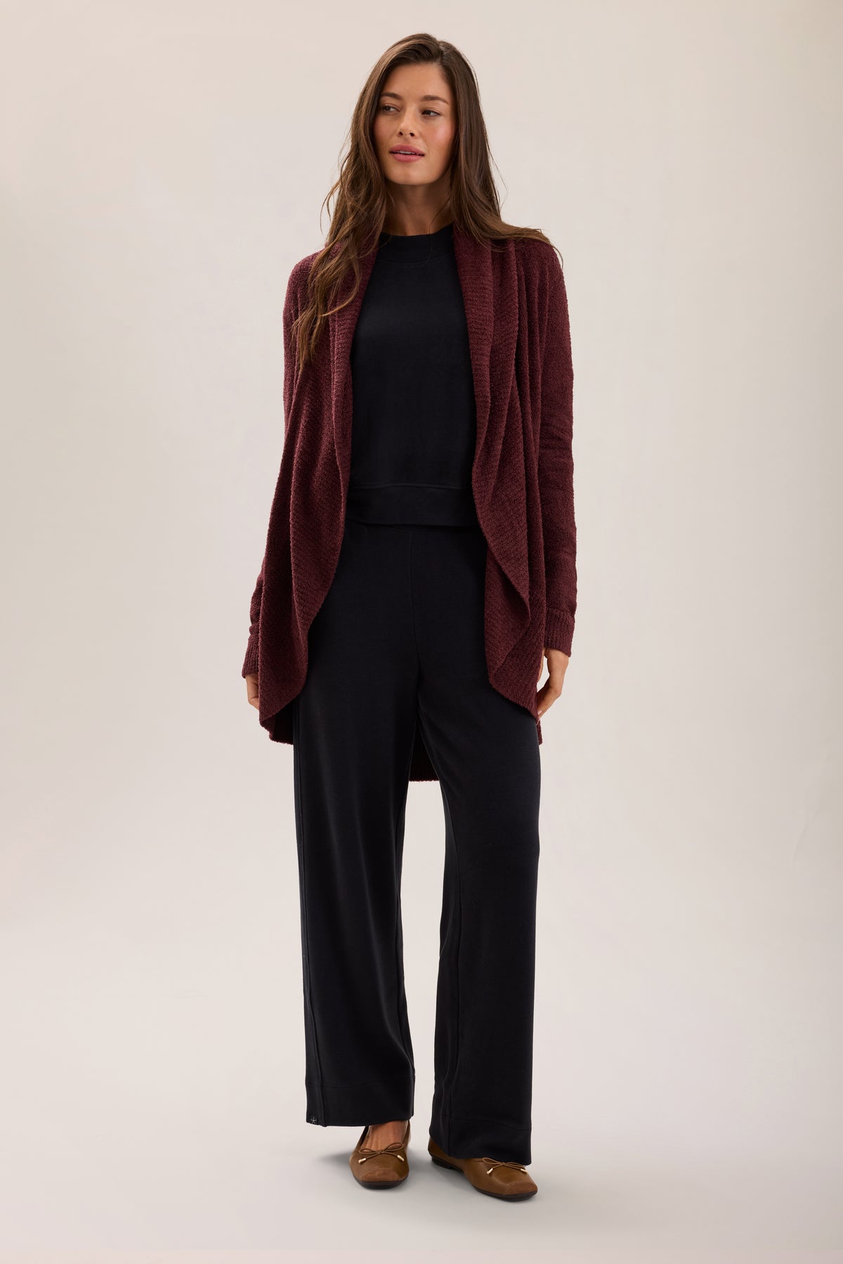 Barefoot Dreams Circle Cardi, Deep Garnet