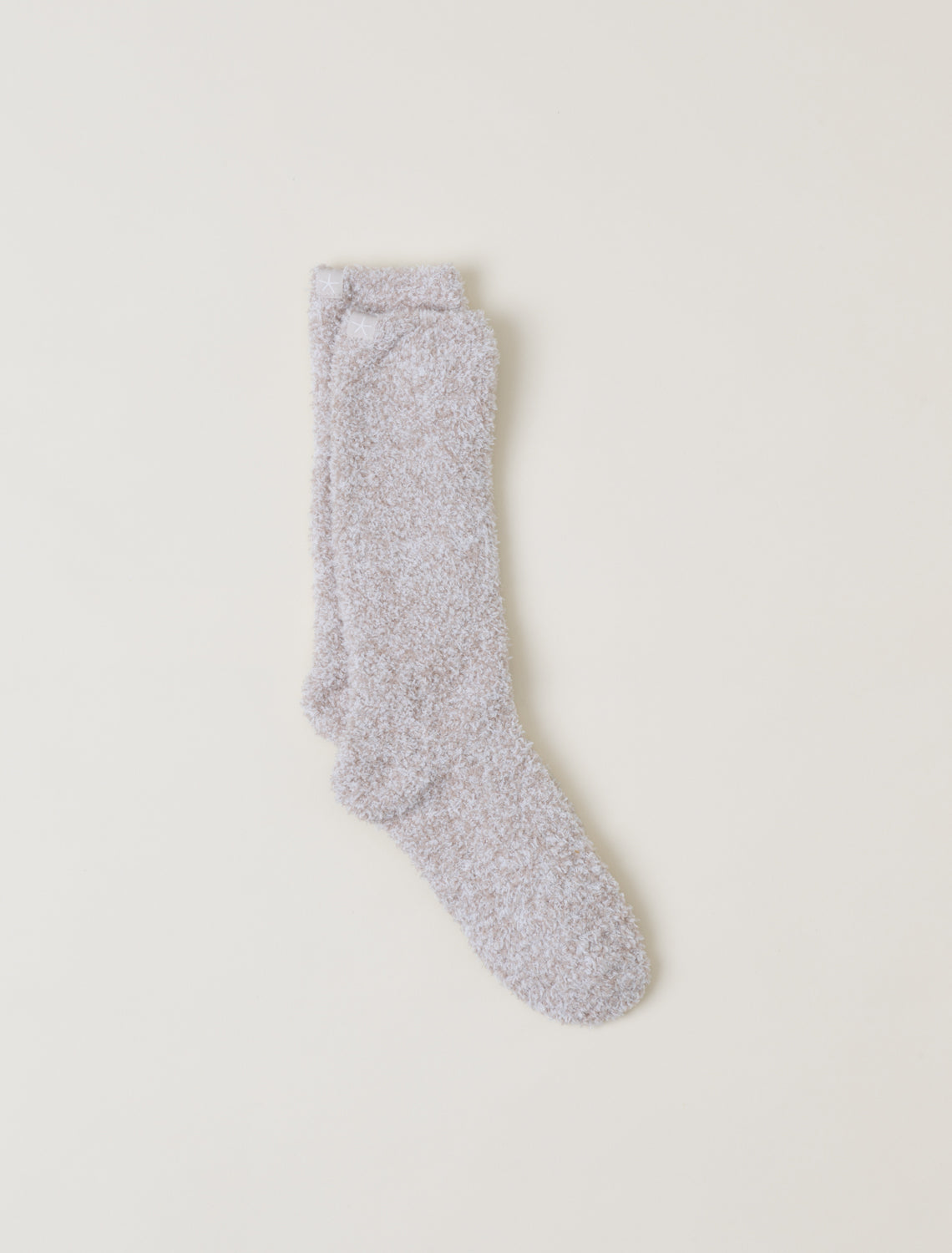 Barefoot Dreams Cozychic Socks, Stone / White