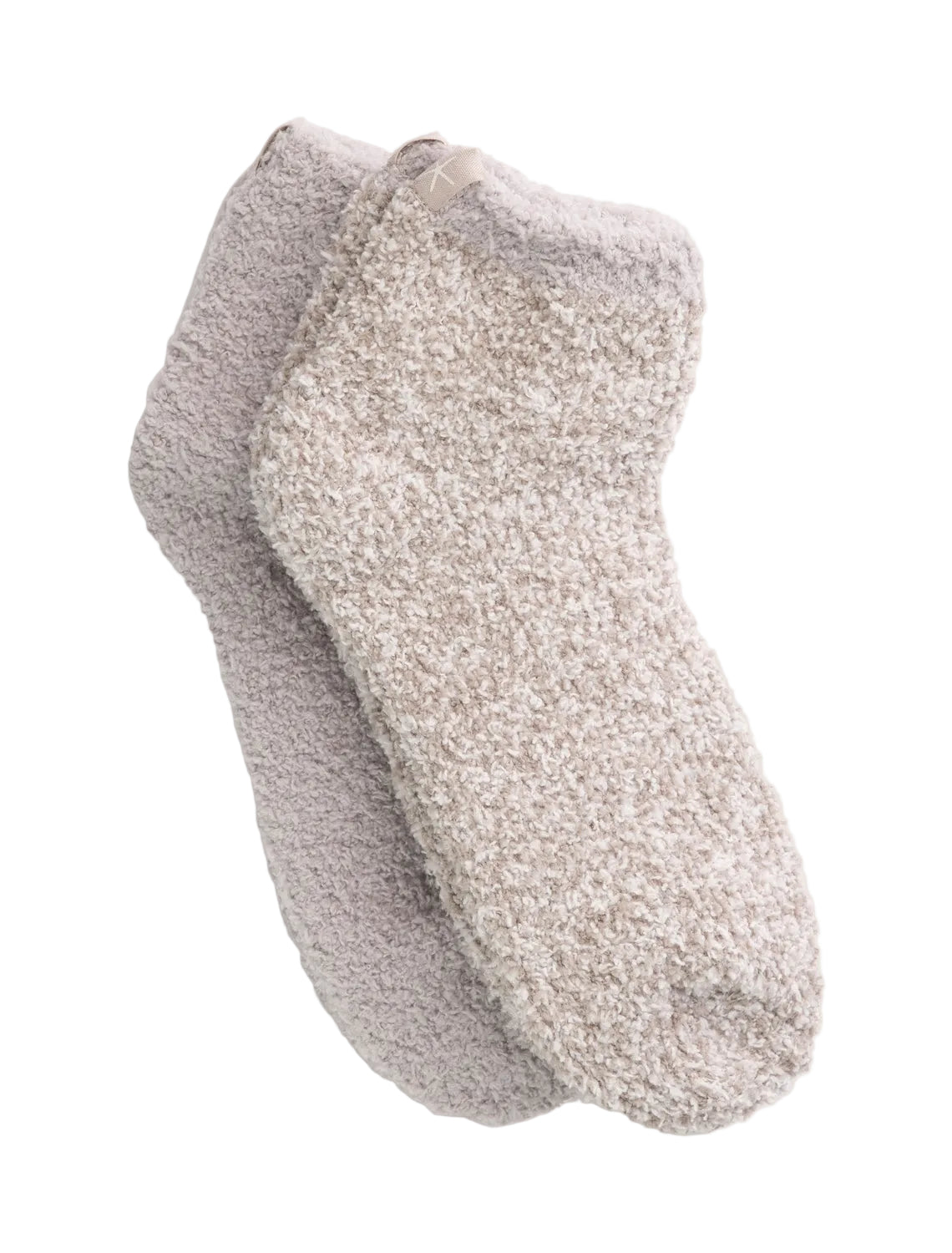 Barefoot Dreams Cozychic Tennis Socks Set, Oyster & Oyster Multi