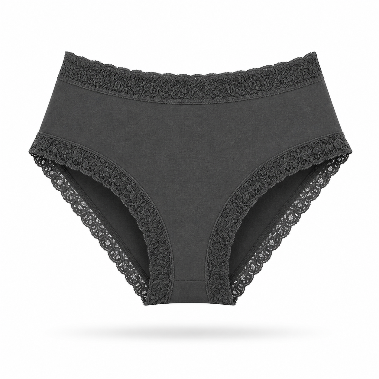 SL303 Tencel Modal Lace Bikinis, Charcoal