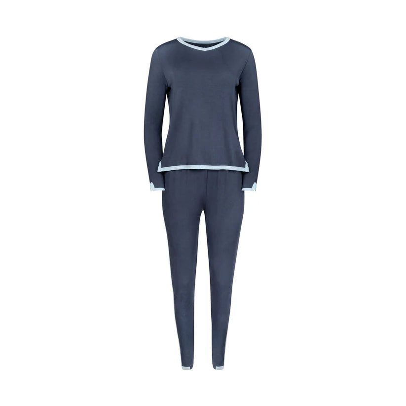 MON V-neck Loungewear pjs CSBLM, Storm Blue