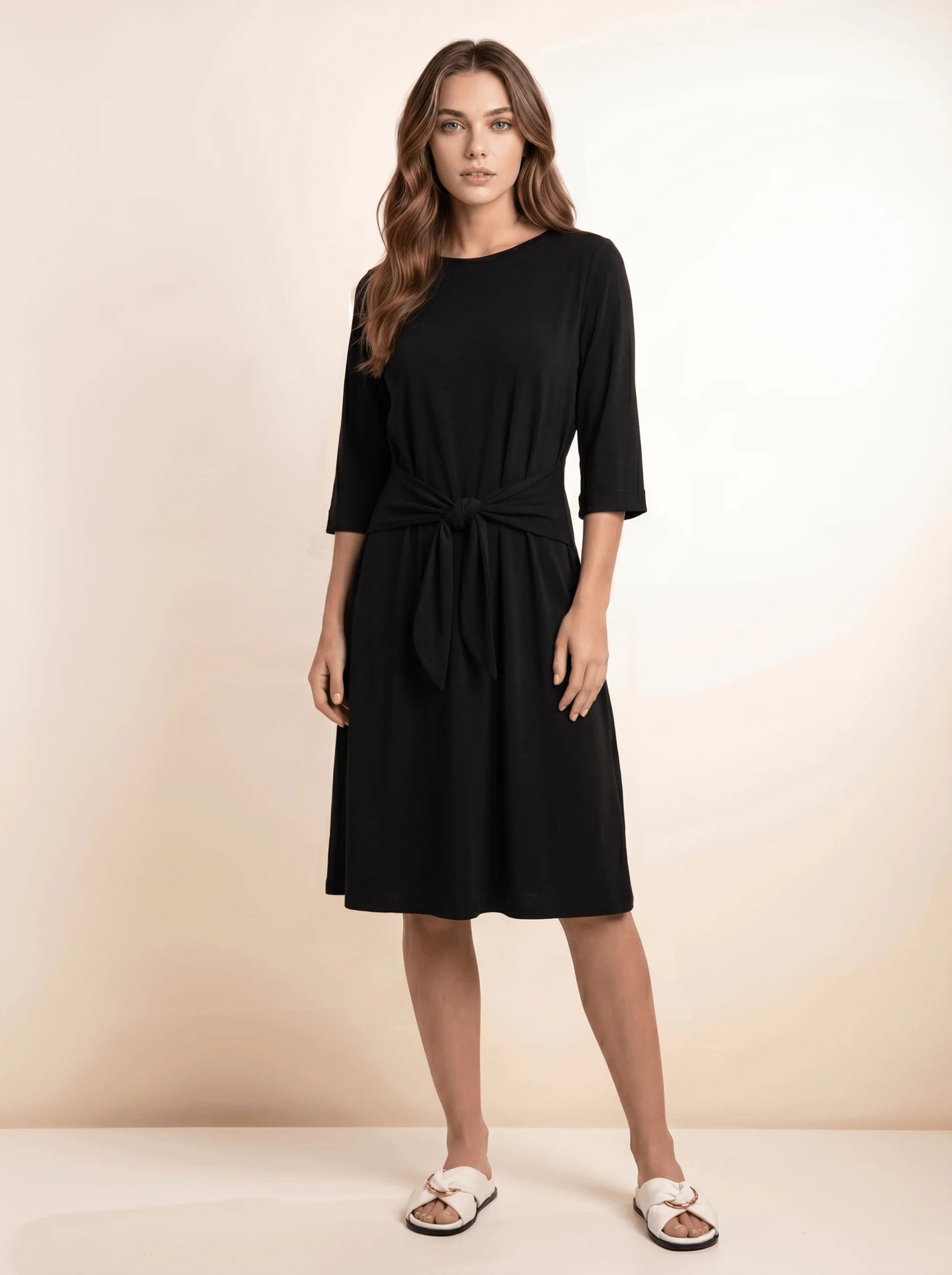 Pashmina Collection Tie Swim Dress 52311, Black