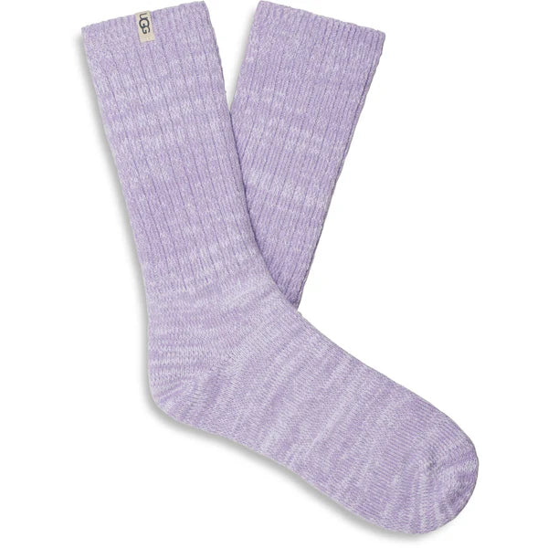 Rib Knit Slouchy Crew Sock, Wild Indigo