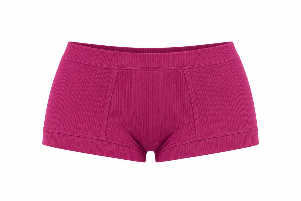 Fleur't Essentials Boxer Short 607, Cranberry Pointelle