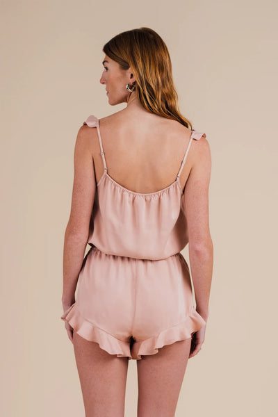 Halfasleep Ruffle Romper , Dusty Sunrise