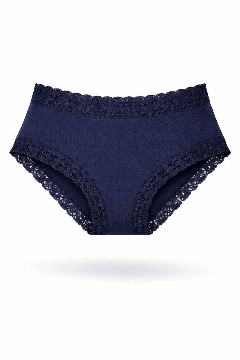 SL301 Iconic Lace Brief 3 Pack, Indigo Blue