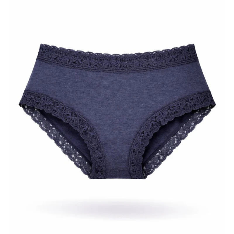 SL302 Iconic Lace Hipster 3 Pack, Indigo Blue