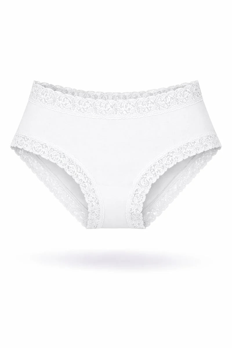 SL303 Tencel Modal Lace Bikinis, White