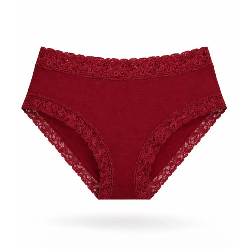 SL303 Tencel Modal Lace Bikinis, Cabernet