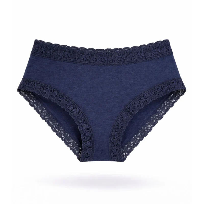 SL303 Tencel Modal Lace Bikinis, Indigo Blue