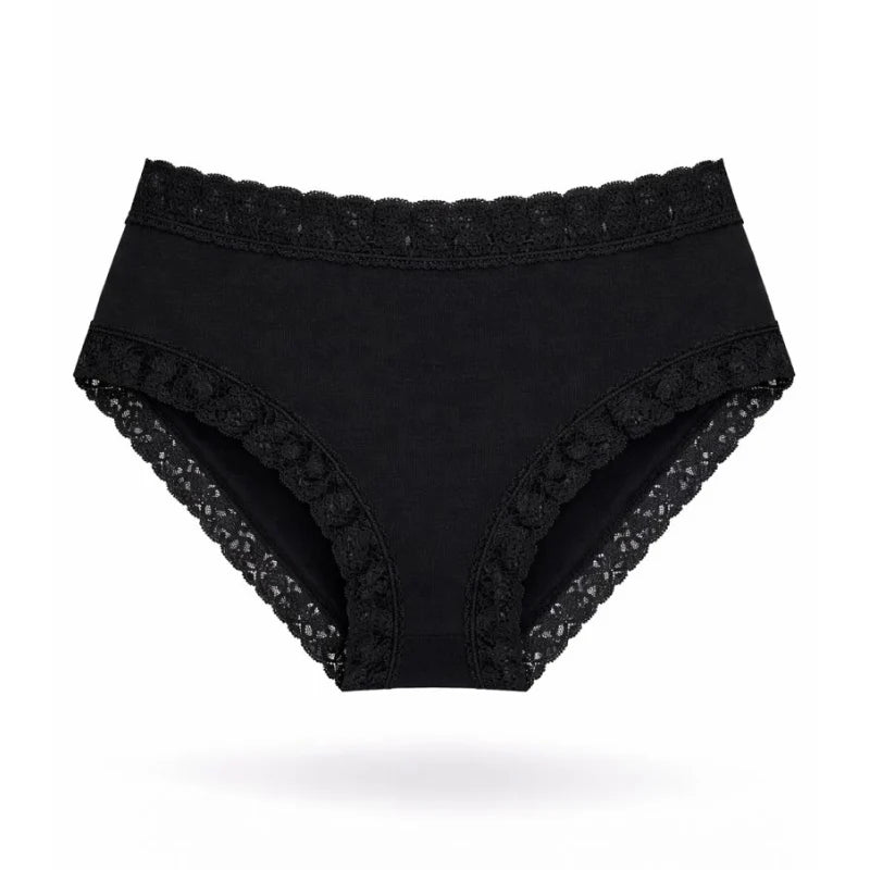 SL303 Tencel Modal Lace Bikinis, Rich Black