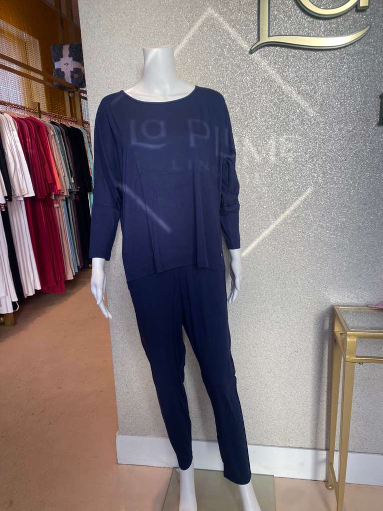 Vanilla Pajamas Long Sleeved 3049RN, Navy Blue