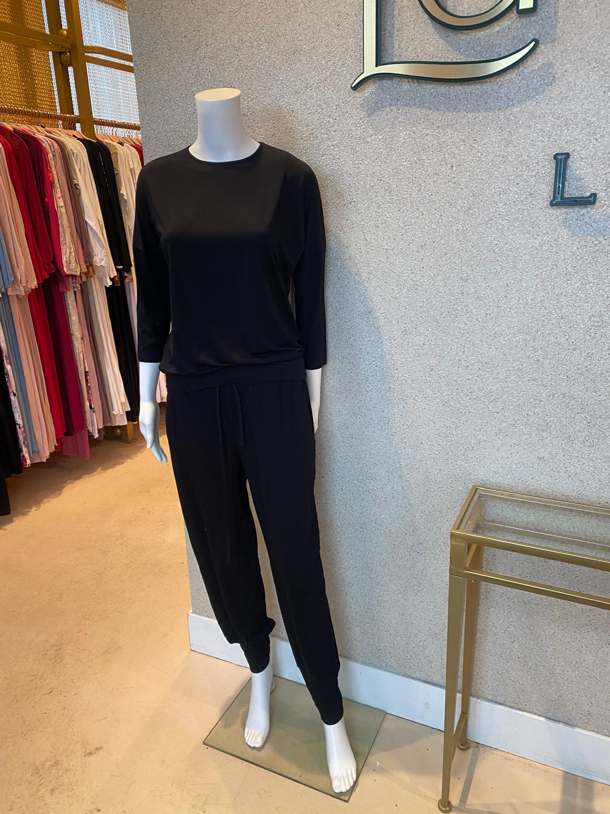 Oh Zuza Pajama Lounge Set, Black