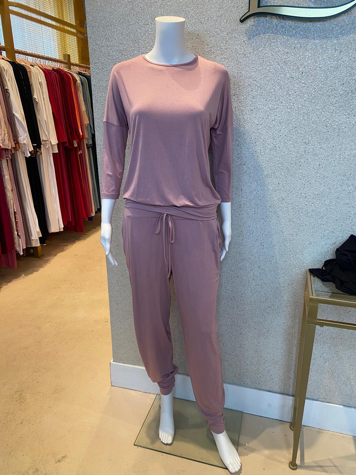 Oh Zuza Pajama Lounge Set, Heather Pink